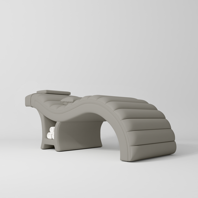 Łóżko kosmetyczne do stylizacji rzęs Luxe – Ergonomiczne i luksusowe - Perłowy Szarobeż
