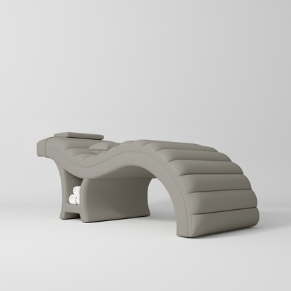 Łóżko kosmetyczne do stylizacji rzęs Luxe – Ergonomiczne i luksusowe - Perłowy Szarobeż