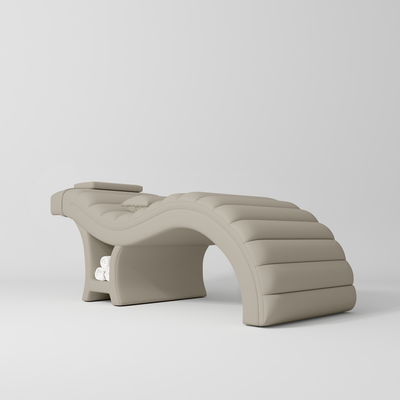 Łóżko kosmetyczne do stylizacji rzęs Luxe – Ergonomiczne i luksusowe - Kamienny Taupe