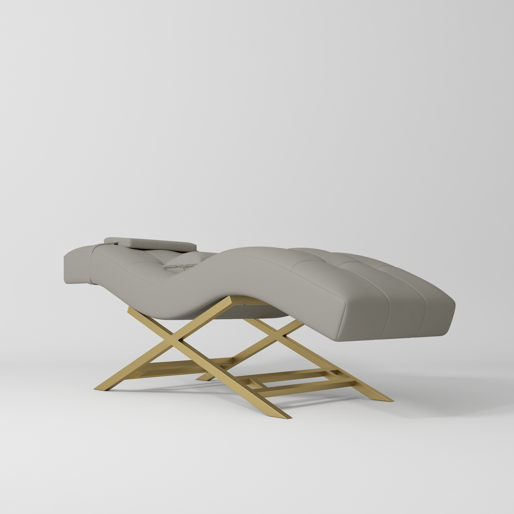 Łóżko kosmetyczne do stylizacji rzęs Majesty – Perłowy Szarobeż