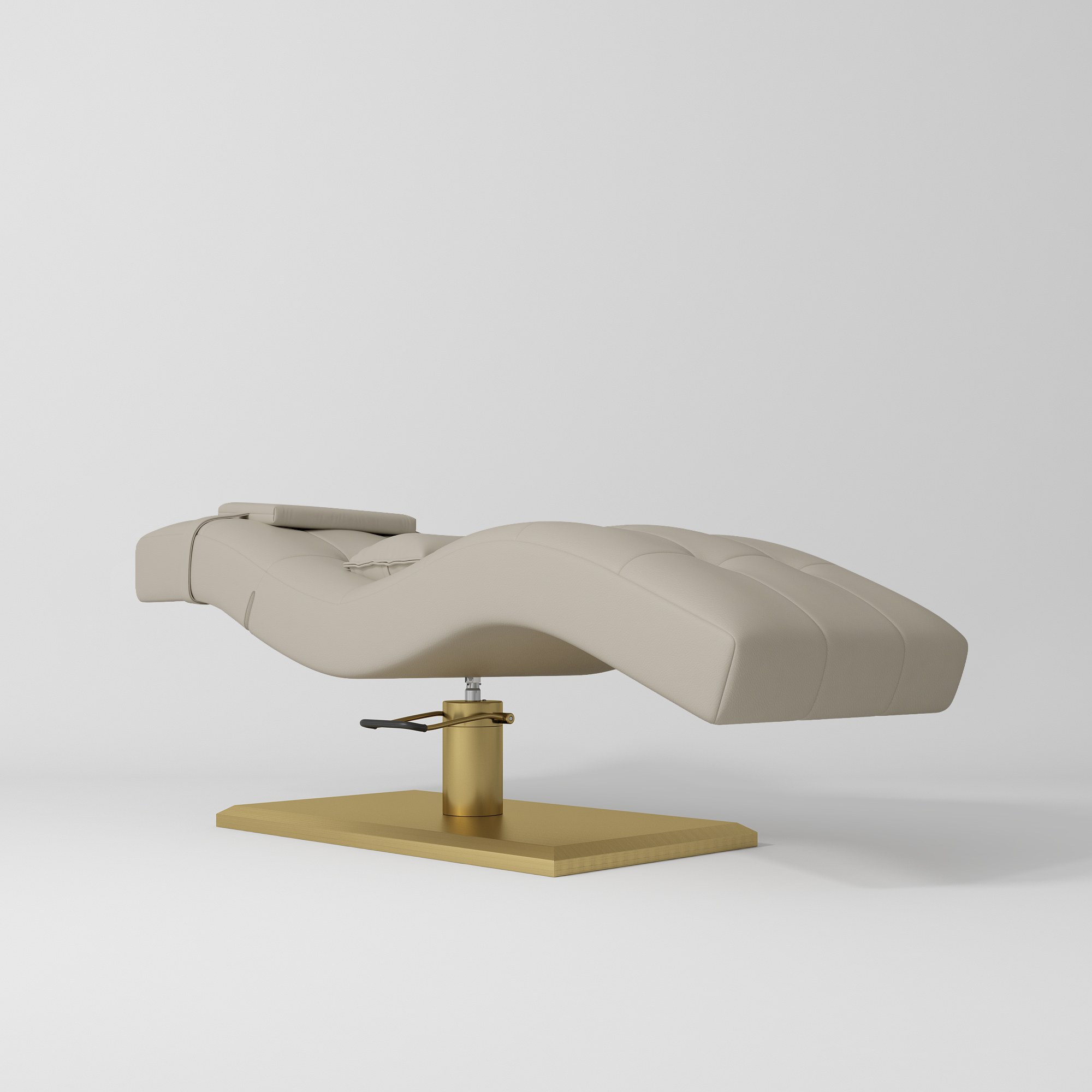 Łóżko kosmetyczne hydrauliczne do stylizacji rzęs Prestige - Kamienny Taupe