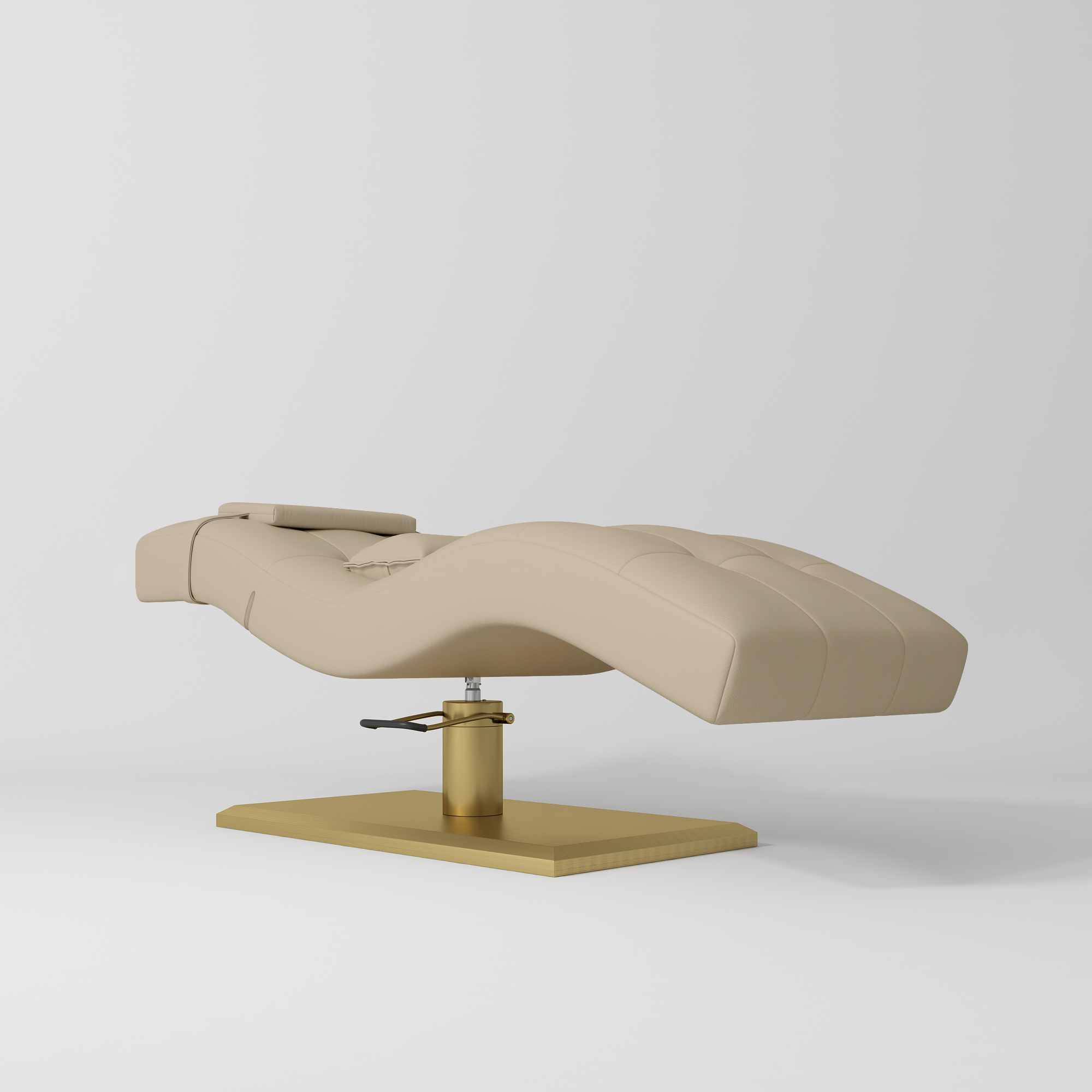 Łóżko kosmetyczne hydrauliczne do stylizacji rzęs Prestige - Ciepły Beżowy