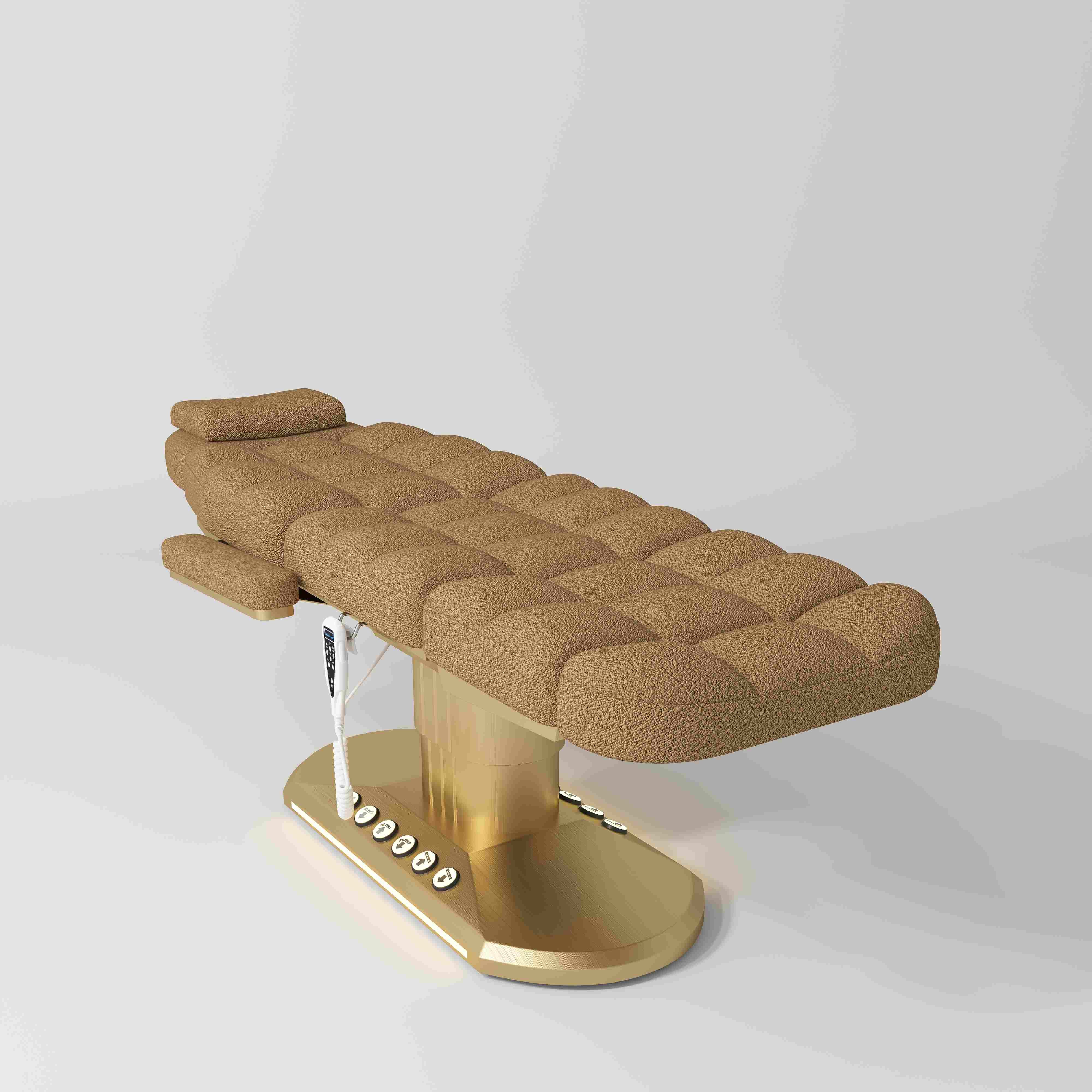 Luksusowe elektryczne łóżko kosmetyczne Orielle wersja A - Brązowy
