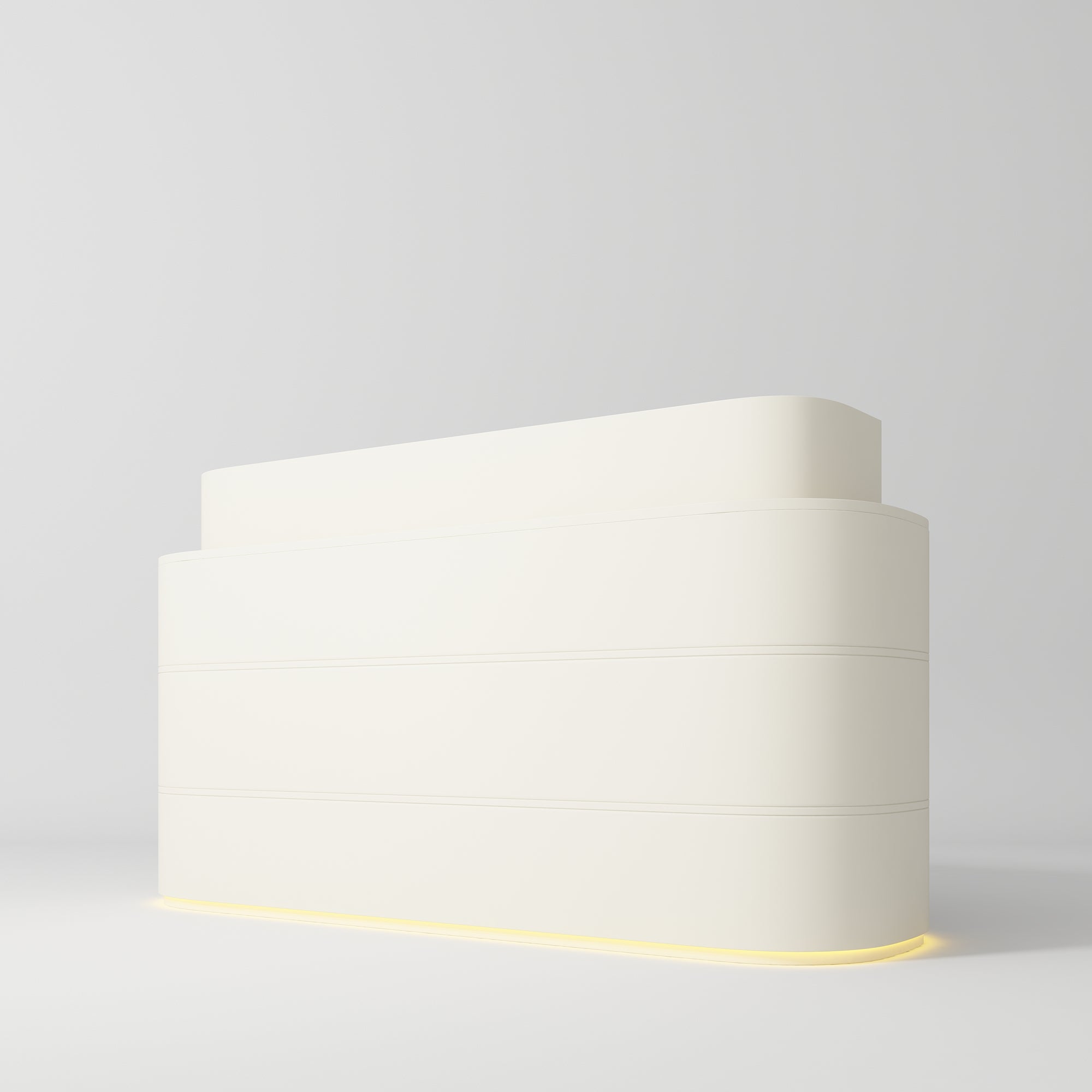 Recepcja kosmetyczna Lueur LED – lada recepcyjna premium do salonu - Kremowy