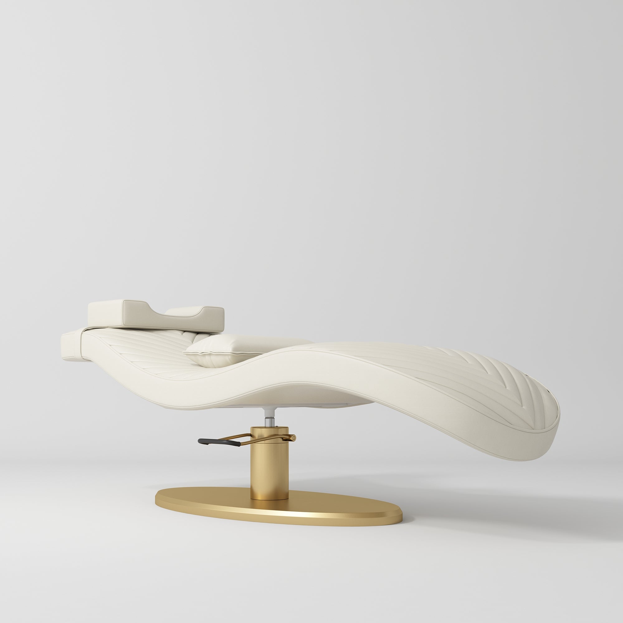 Ergonomiczne łóżko kosmetyczne do zabiegów beauty Royale - Kremowy