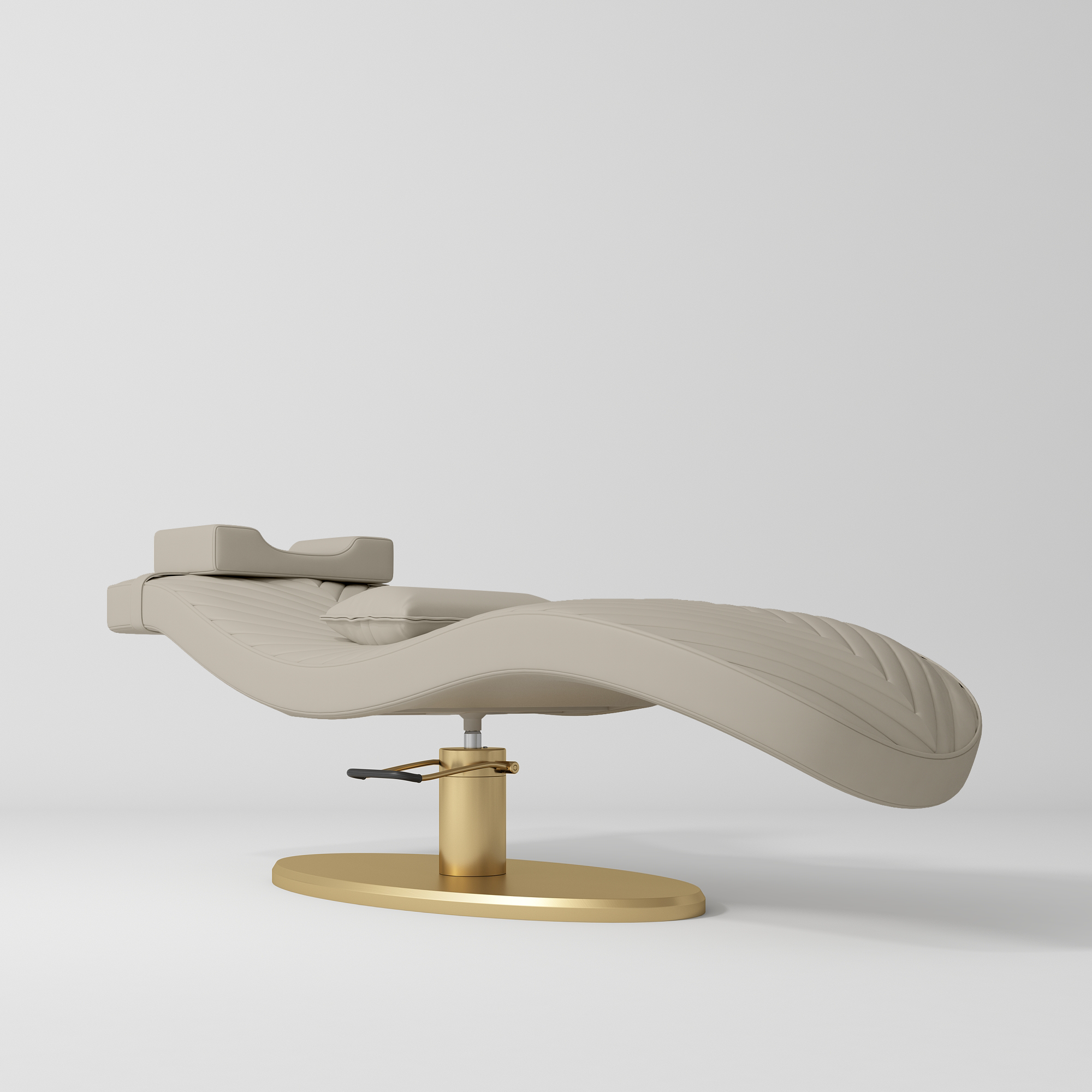 Ergonomiczne łóżko kosmetyczne do zabiegów beauty Royale - Kamienny Taupe