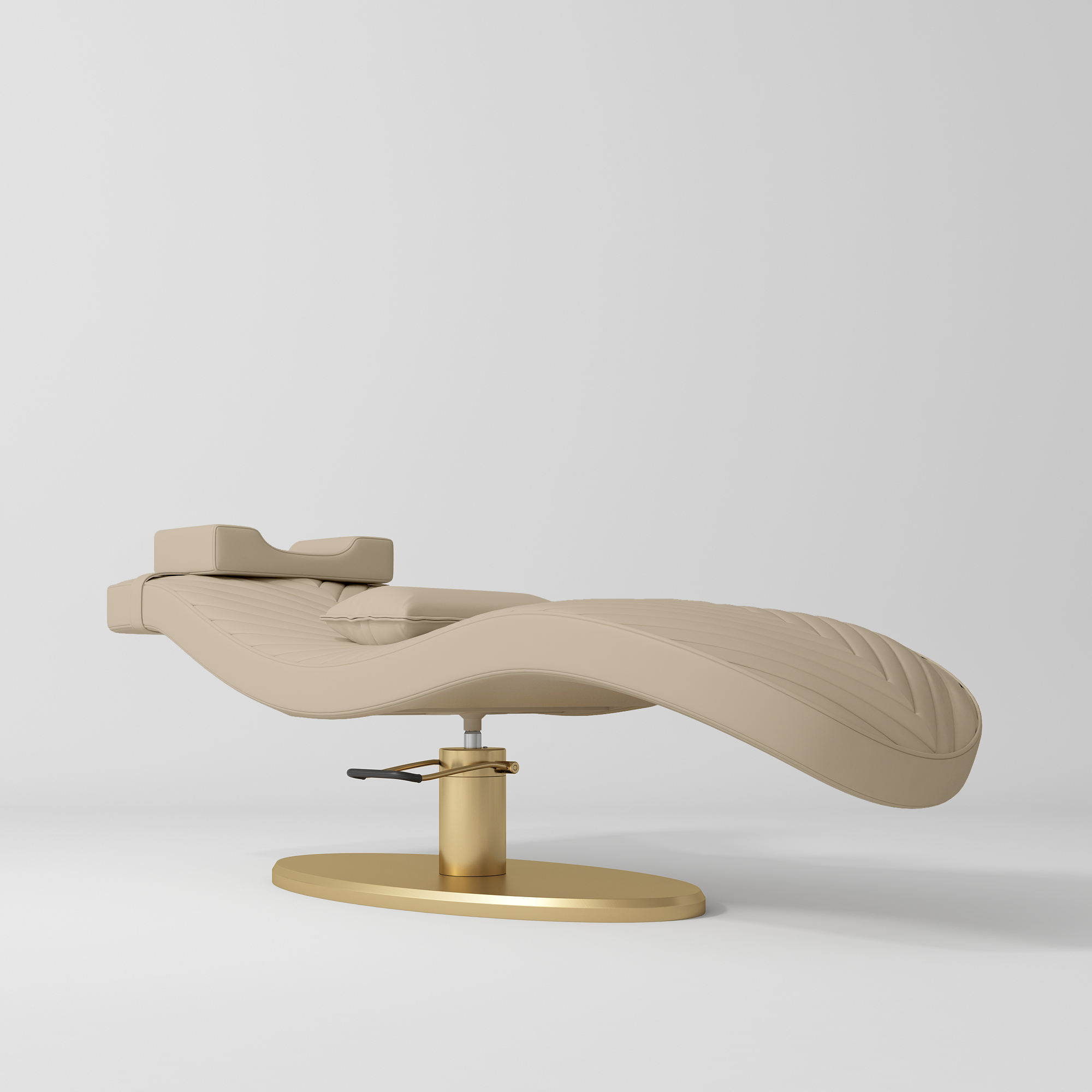 Ergonomiczne łóżko kosmetyczne do zabiegów beauty Royale - Ciepły Beżowy