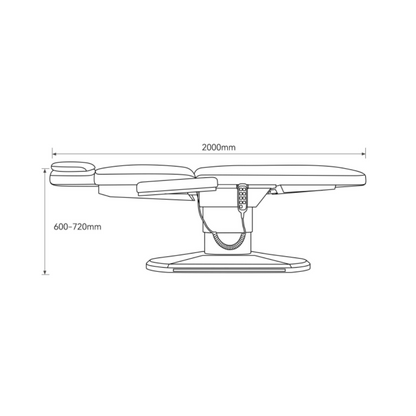 Elektryczne łóżko do zabiegów i stylizacji rzęs Étoile - Czekoladowa Mocha