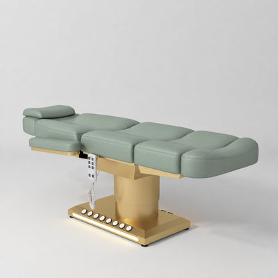 Aurélie – fauteuil de beauté électrique haut de gamme avec commande au pied - Olive