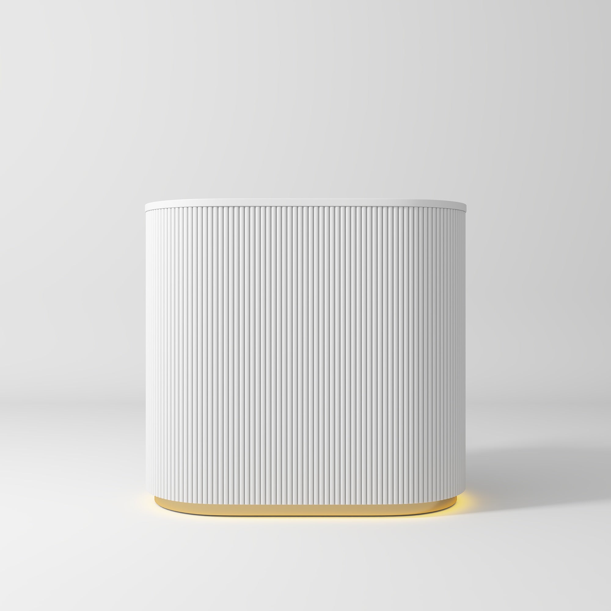OUTLET 1 – Kosmetická recepce Averne LED – recepční pult do salonu, 100 cm – bílý