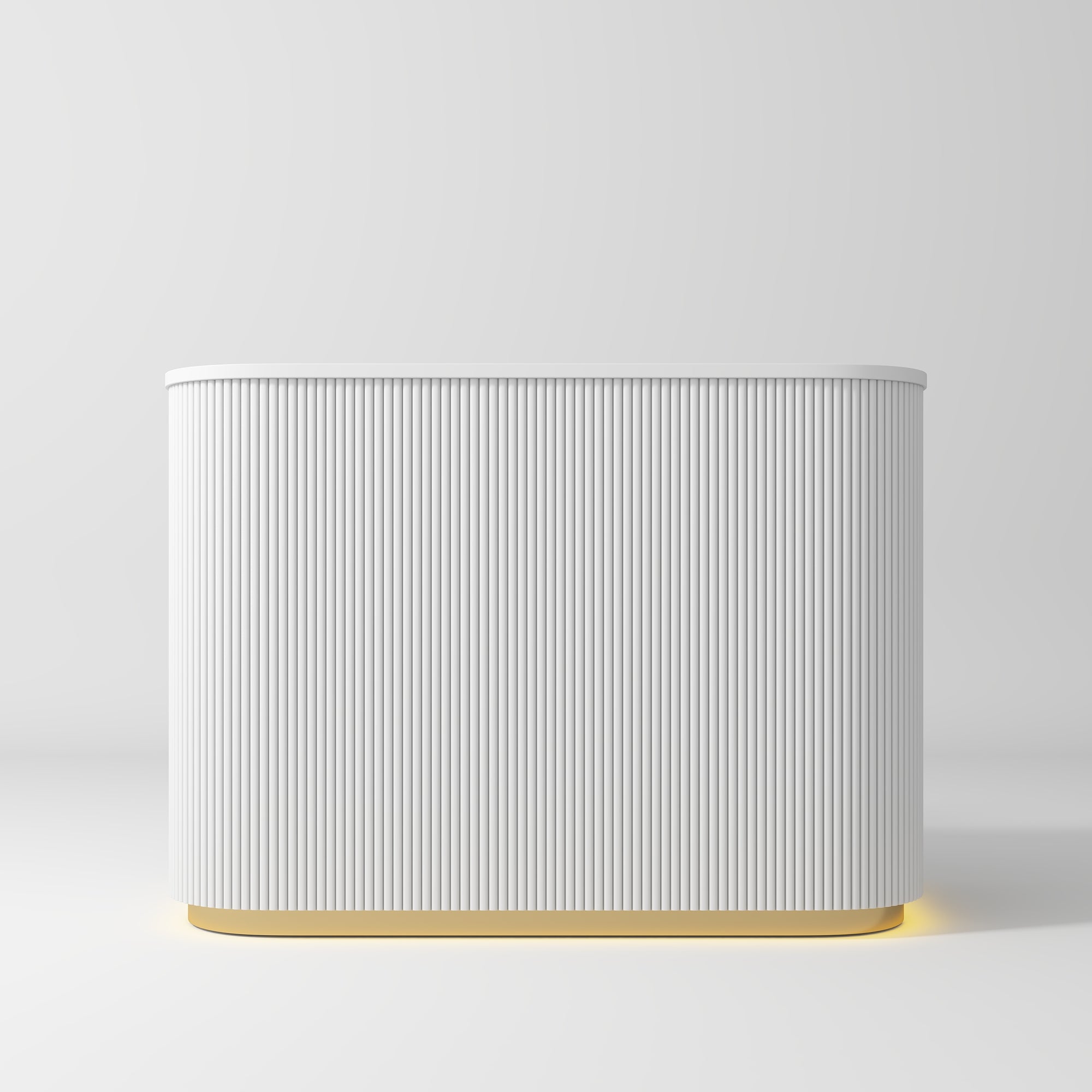 OUTLET 1 – Kosmetická recepce Averne LED – recepční pult do salonu, 100 cm – bílý