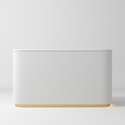 OUTLET 1 – Kosmetická recepce Averne LED – recepční pult do salonu, 100 cm – bílý