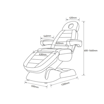 Luksusowe łóżko kosmetyczne Grace - Czekoladowa Mocha