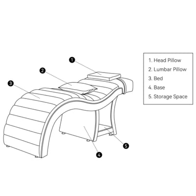 Łóżko kosmetyczne do stylizacji rzęs Luxe – Ergonomiczne i luksusowe - Perłowy Szarobeż