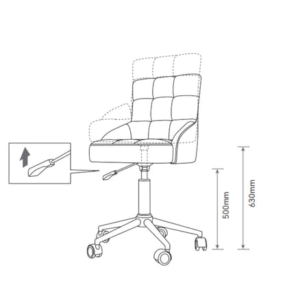 Krzesło kosmetyczne Noblesse – elegancja w stylu Art Deco - Głęboki Popiel