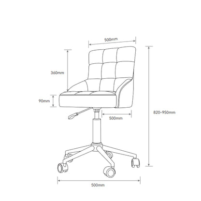 Krzesło kosmetyczne Noblesse – elegancja w stylu Art Deco - Głęboki Popiel