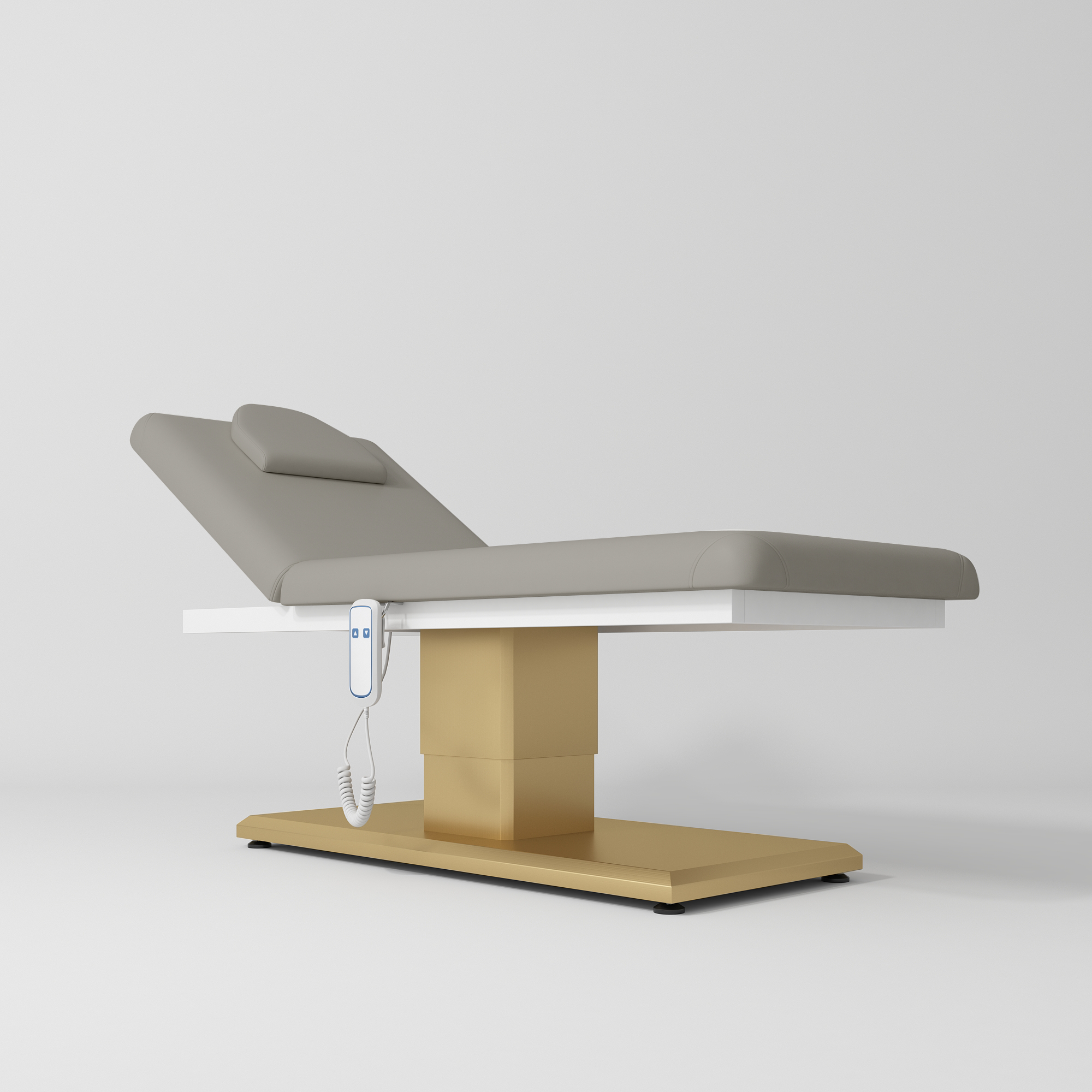 Elektryczne łóżko premium do masażu Chérie - Perłowy Szarobeż