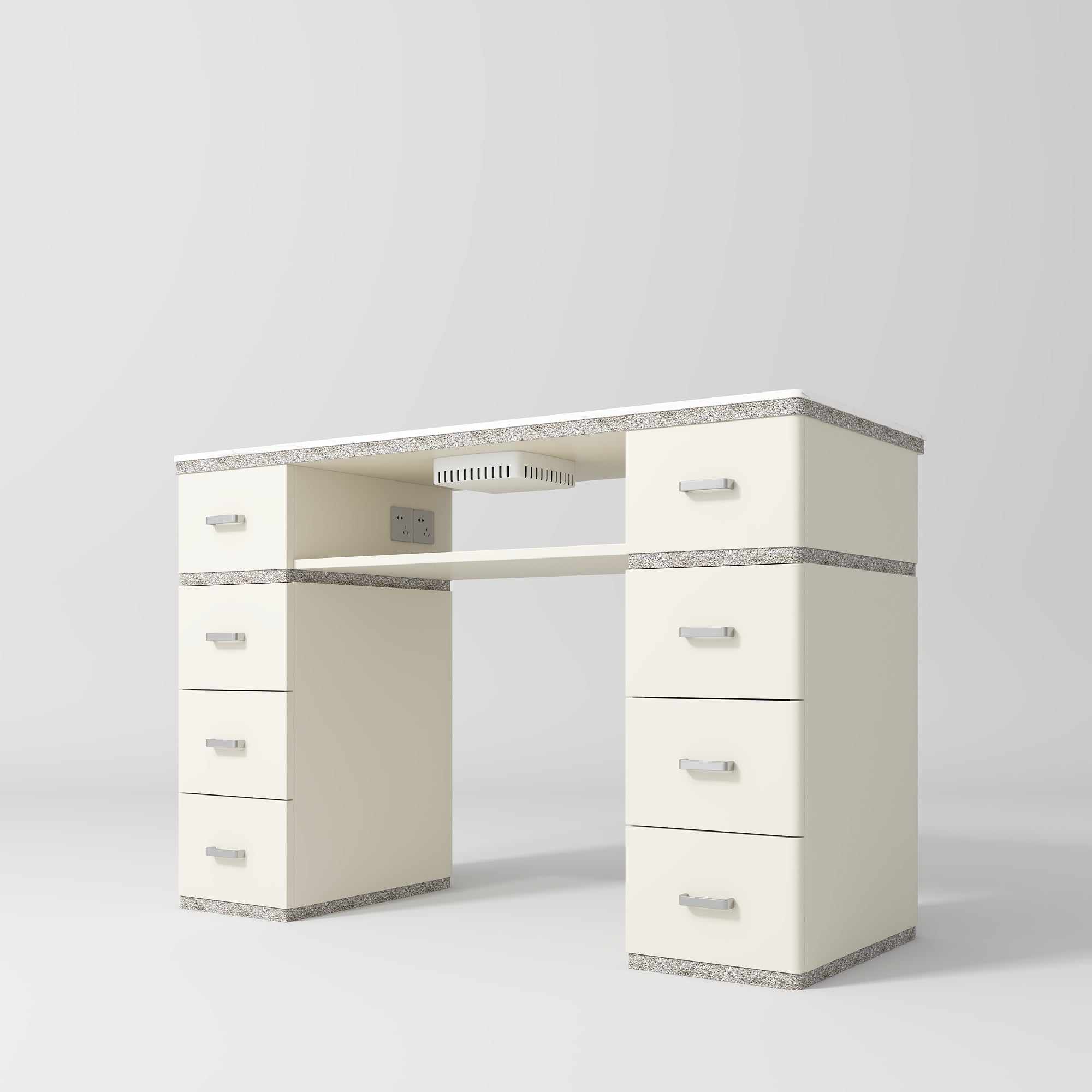 Bureau de manucure Crystal Touch – aspirateur de poussière intégré - Crème