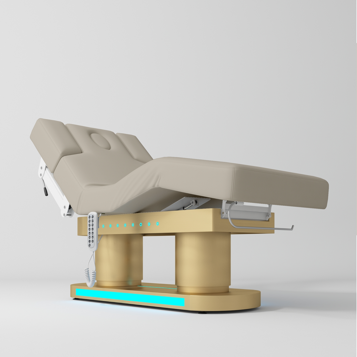 Divina - lussuoso lettino elettrico per estetica SPA - Taupe pietra