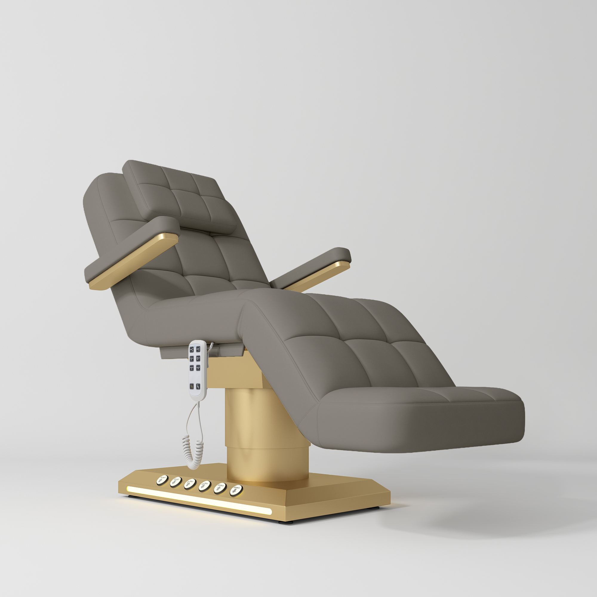 Saphir wersja B - luksusowe elektryczne łóżko kosmetyczne - Głęboki Popiel