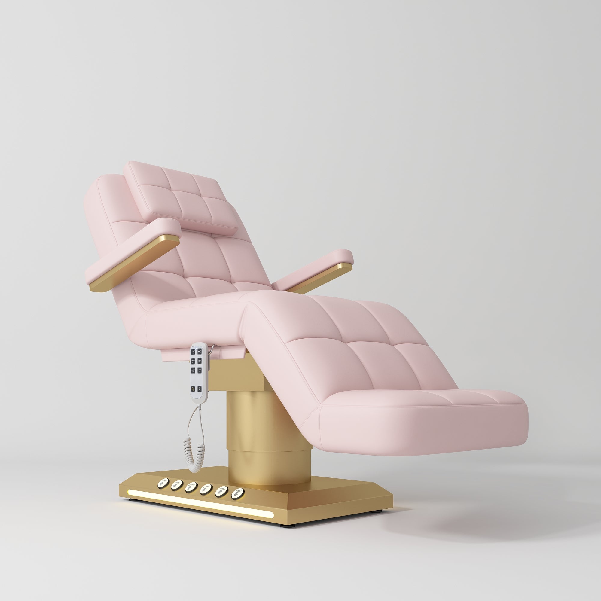 Saphir wersja B - luksusowe elektryczne łóżko kosmetyczne - Jasno Różowy