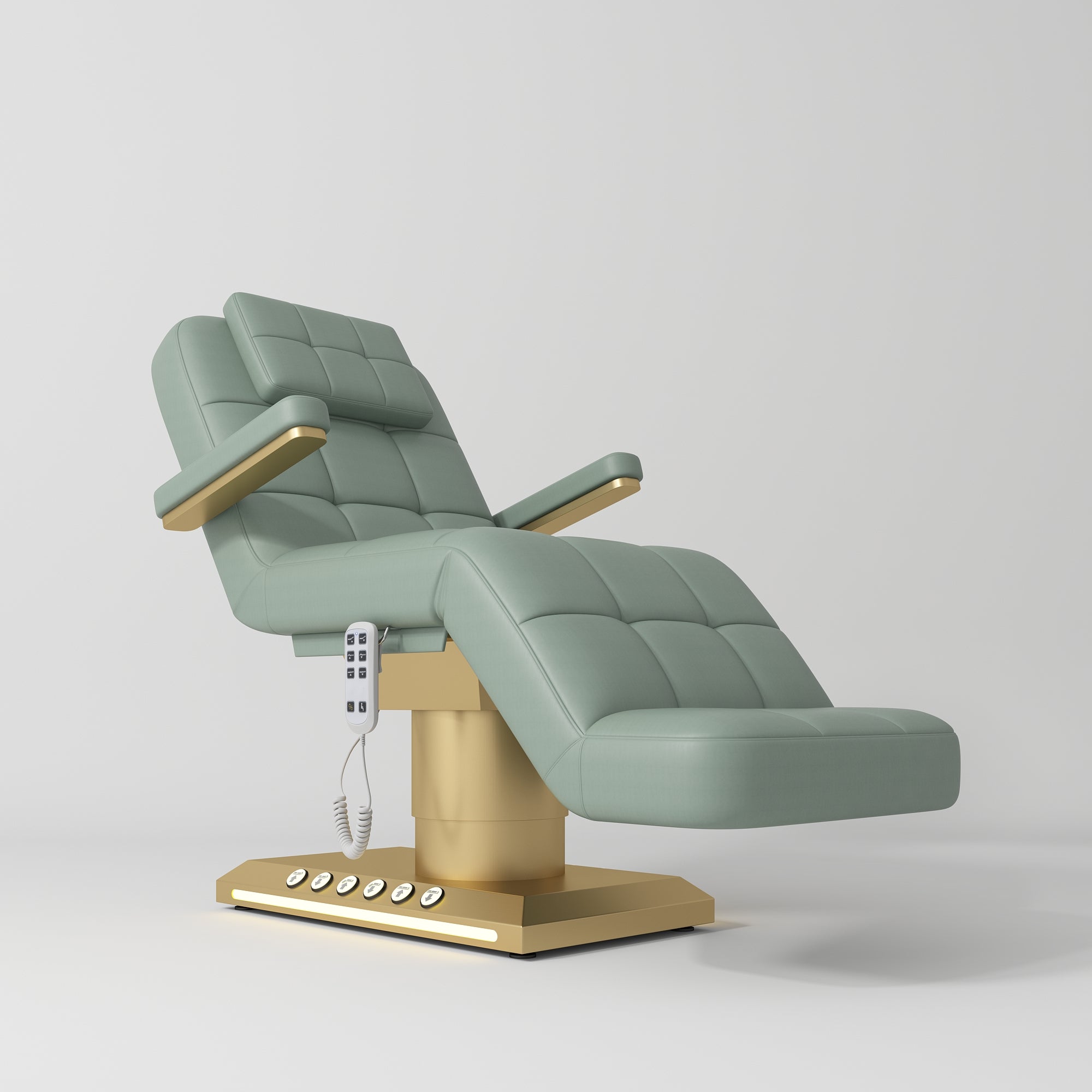 Saphir wersja B - luksusowe elektryczne łóżko kosmetyczne - Oliwkowy