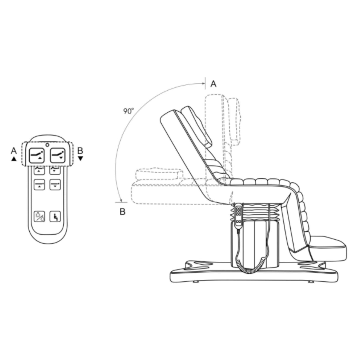Elektryczne łóżko do zabiegów i stylizacji rzęs Grandeur - Kremowy