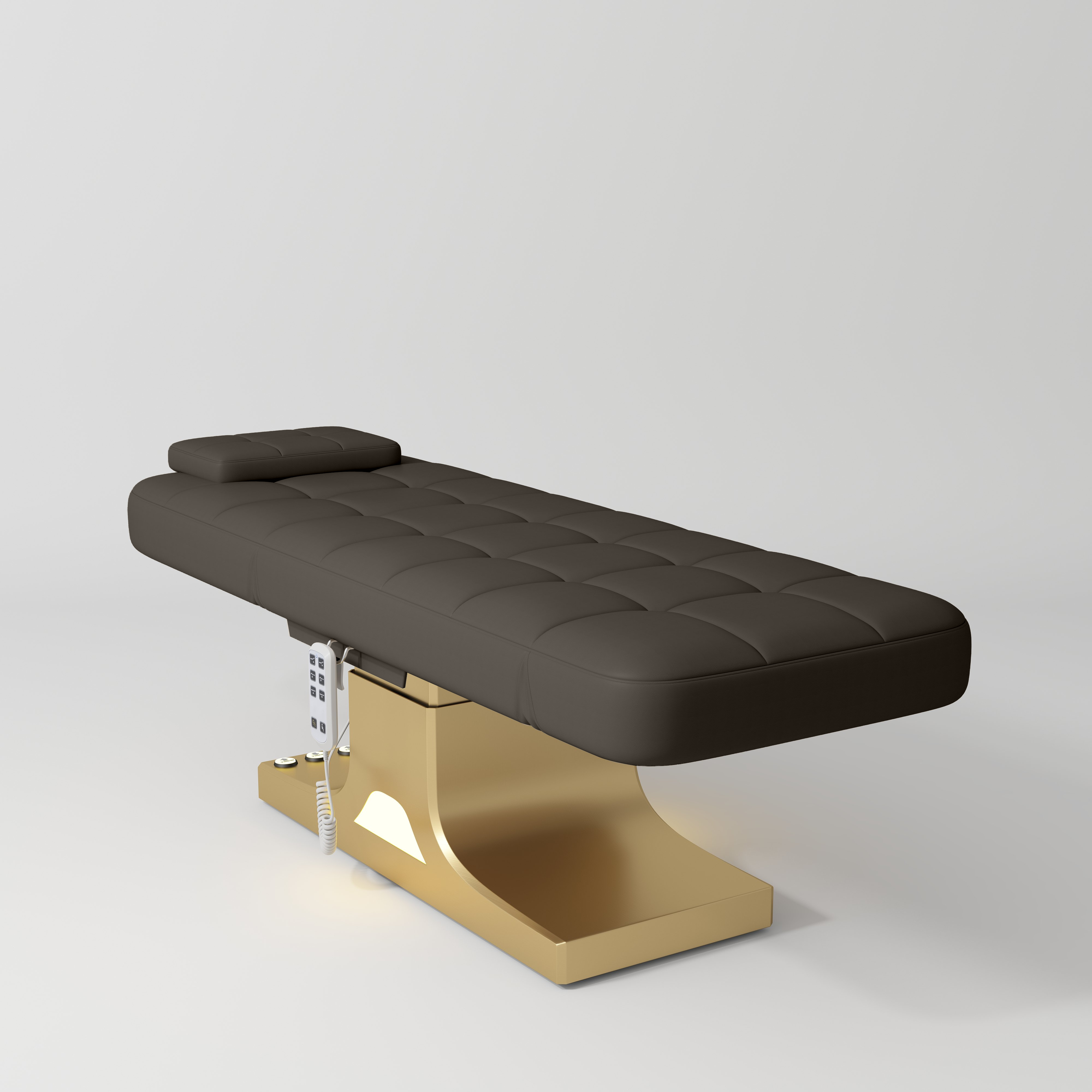 Saphir wersja A - luksusowe elektryczne łóżko kosmetyczne - Czekoladowa Mocha