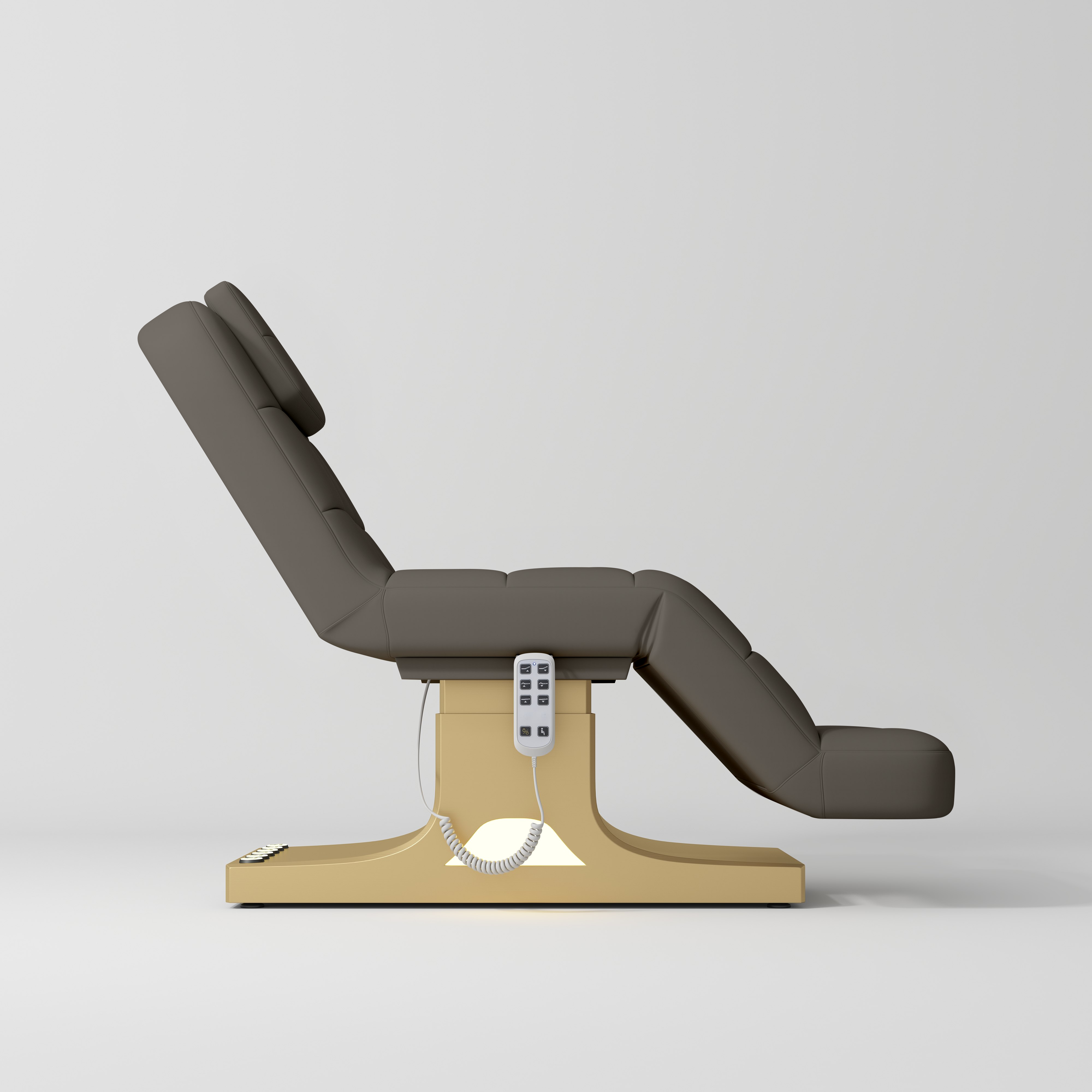 Saphir wersja A - luksusowe elektryczne łóżko kosmetyczne - Czekoladowa Mocha