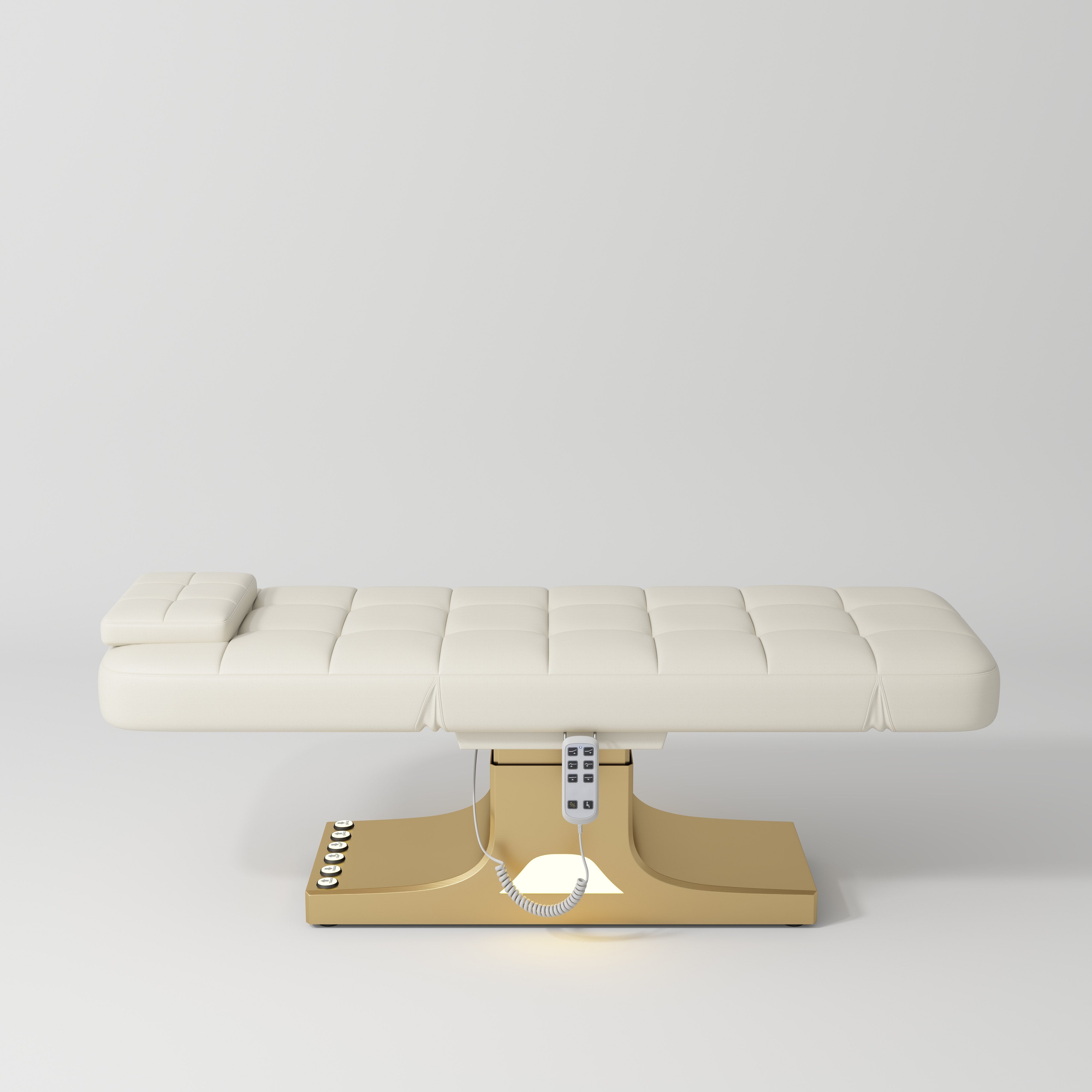 Saphir wersja A - luksusowe elektryczne łóżko kosmetyczne - Kremowy