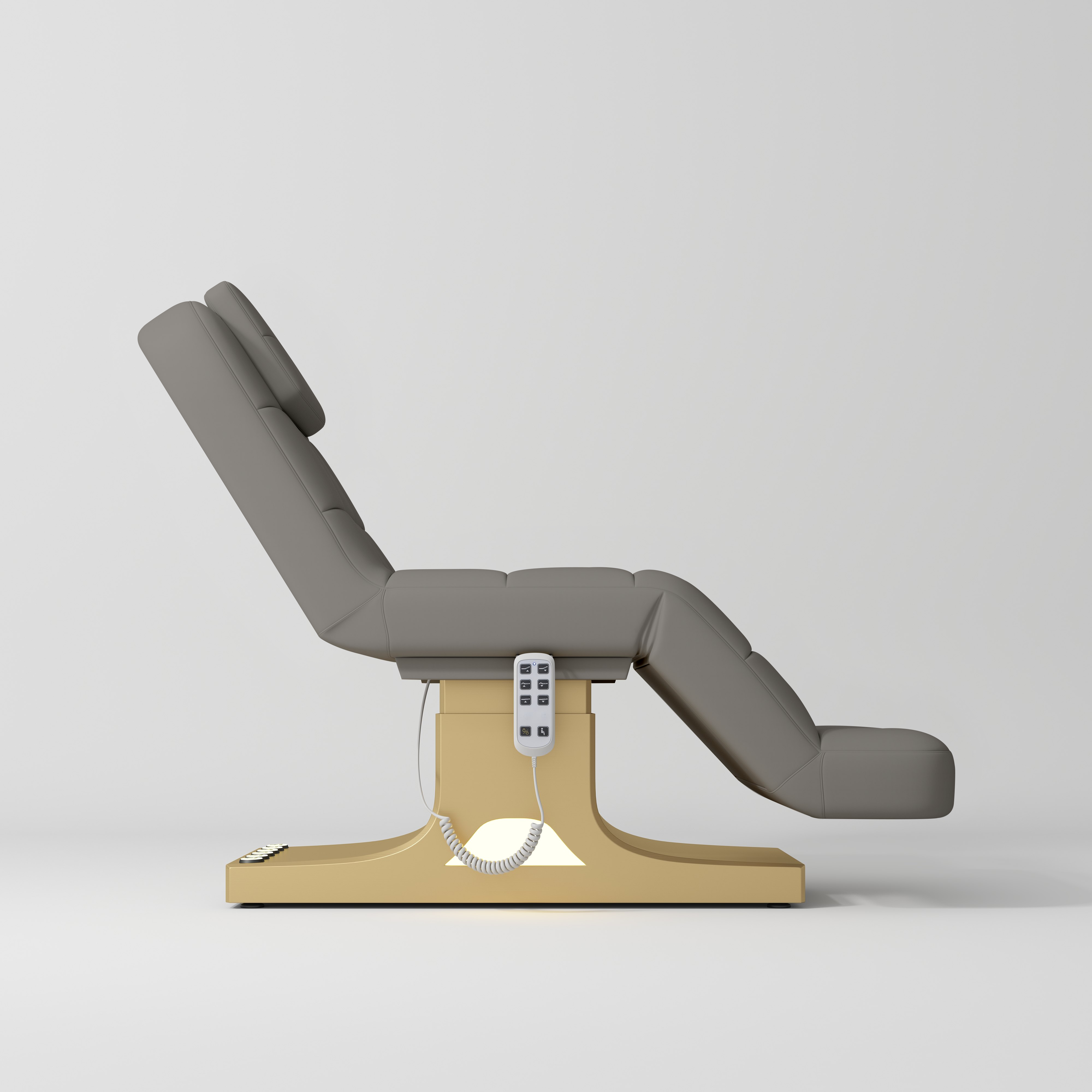 Saphir wersja A - luksusowe elektryczne łóżko kosmetyczne - Głęboki Popiel