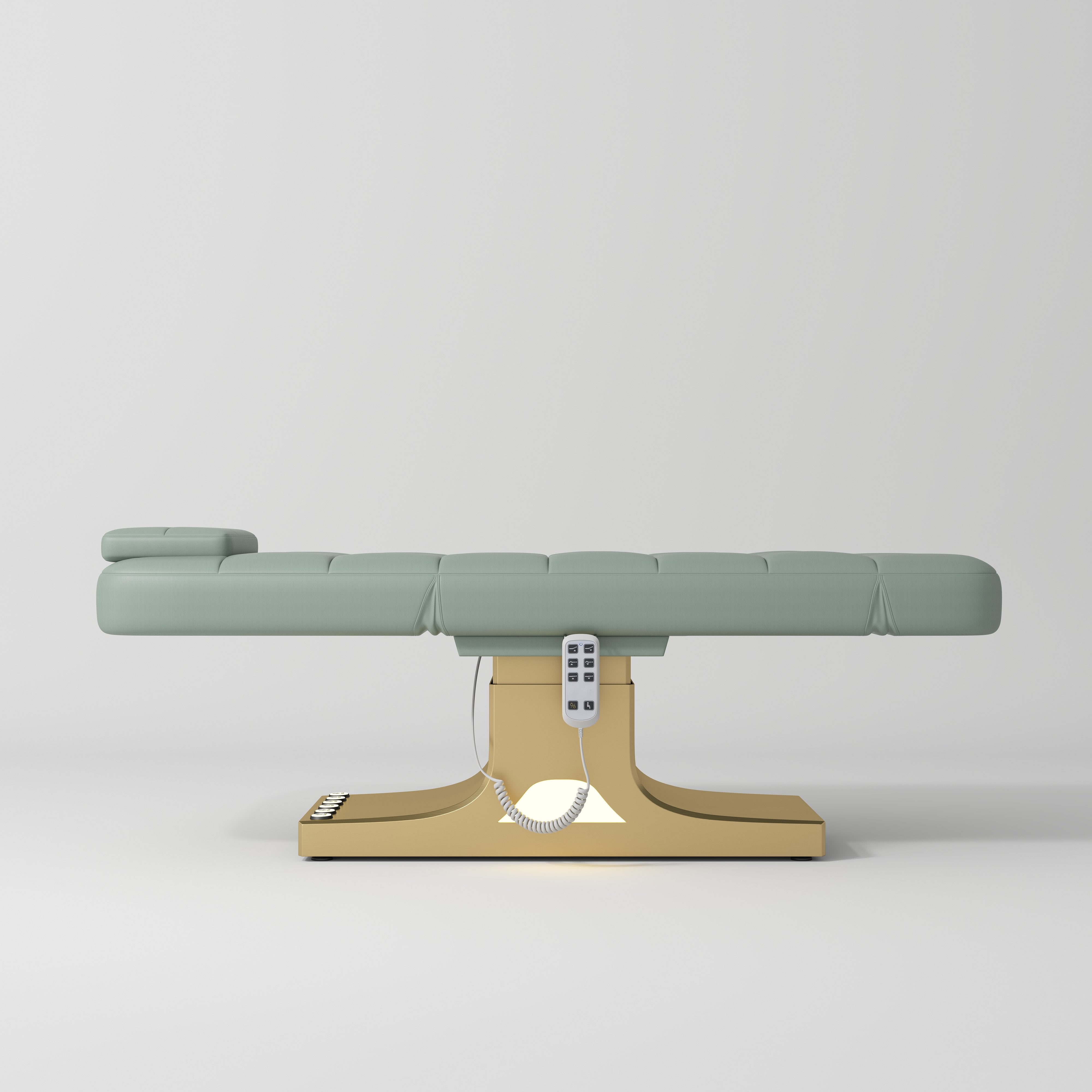 Saphir wersja A - luksusowe elektryczne łóżko kosmetyczne - Oliwkowy