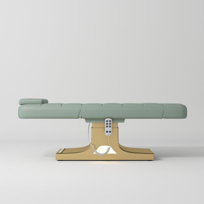 Saphir wersja A - luksusowe elektryczne łóżko kosmetyczne - Oliwkowy