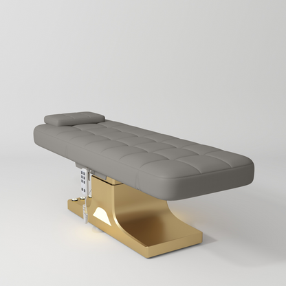 Saphir wersja A - luksusowe elektryczne łóżko kosmetyczne - Perłowy Szarobeż