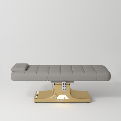 Saphir wersja A - luksusowe elektryczne łóżko kosmetyczne - Perłowy Szarobeż