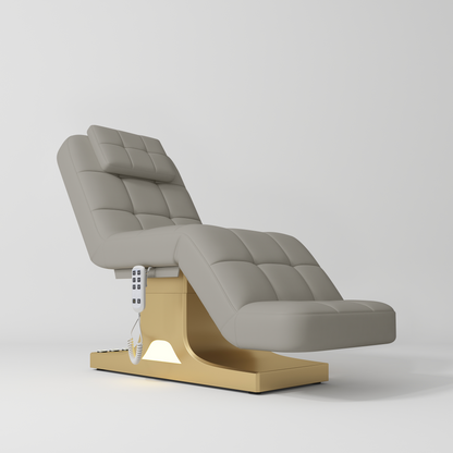 Saphir wersja A - luksusowe elektryczne łóżko kosmetyczne - Perłowy Szarobeż