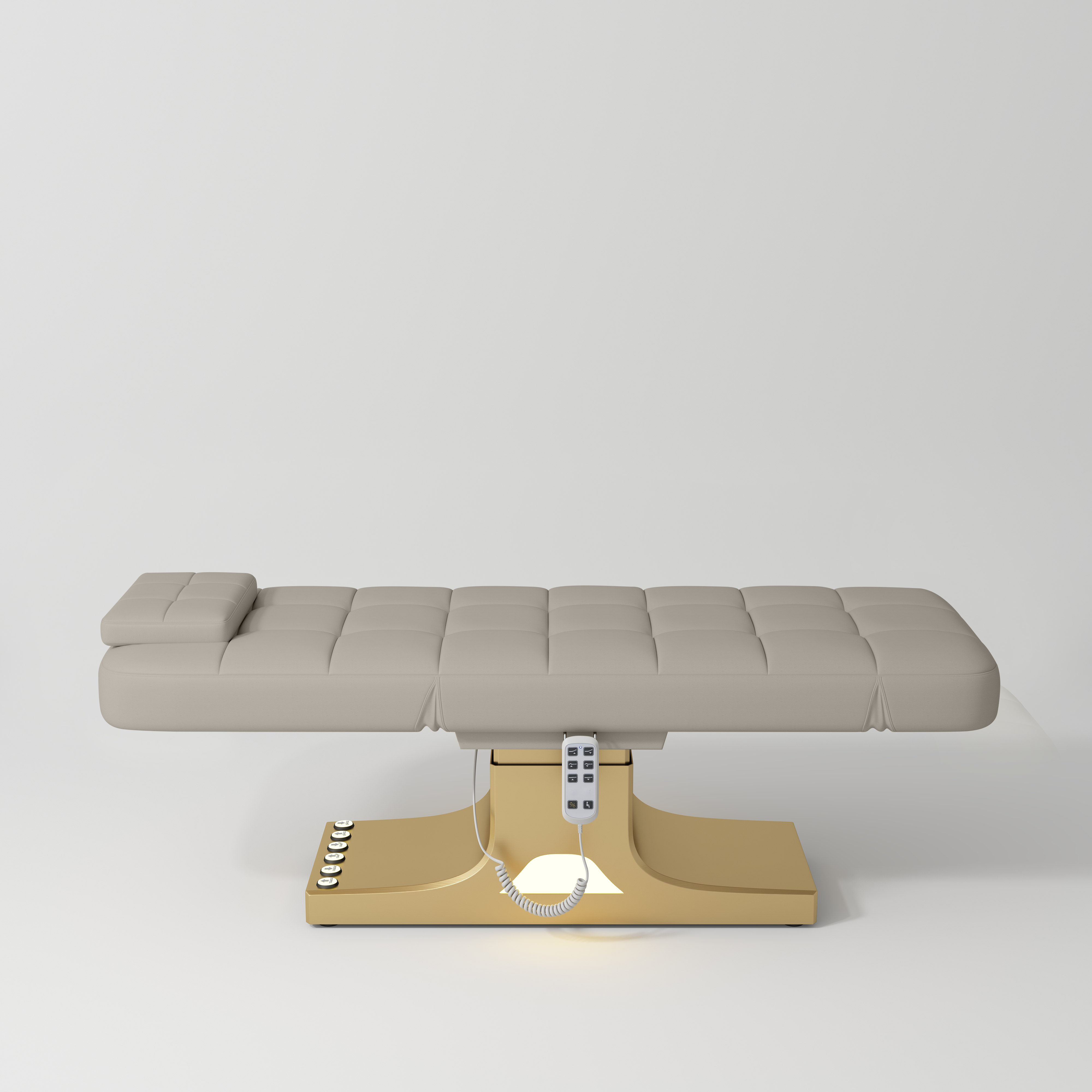 Saphir wersja A - luksusowe elektryczne łóżko kosmetyczne - Kamienny Taupe