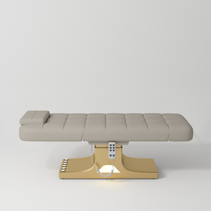 Saphir wersja A - luksusowe elektryczne łóżko kosmetyczne - Kamienny Taupe