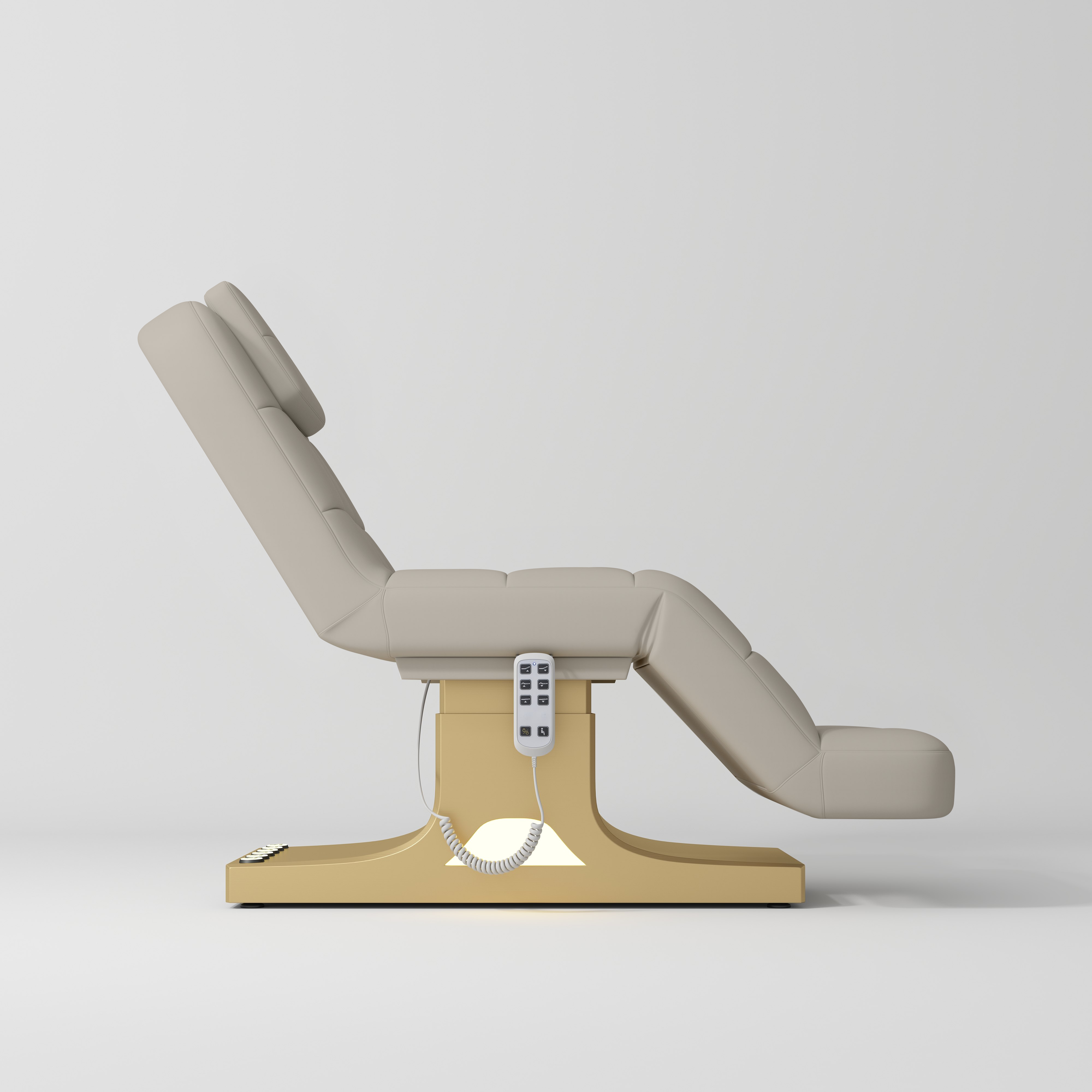 Saphir wersja A - luksusowe elektryczne łóżko kosmetyczne - Kamienny Taupe