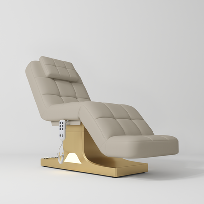 Saphir wersja A - luksusowe elektryczne łóżko kosmetyczne - Kamienny Taupe