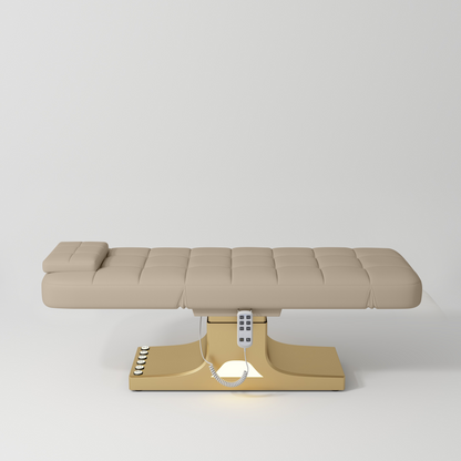 Saphir wersja A - luksusowe elektryczne łóżko kosmetyczne - Ciepły Beżowy