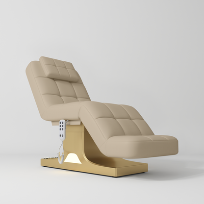 Saphir wersja A - luksusowe elektryczne łóżko kosmetyczne - Ciepły Beżowy