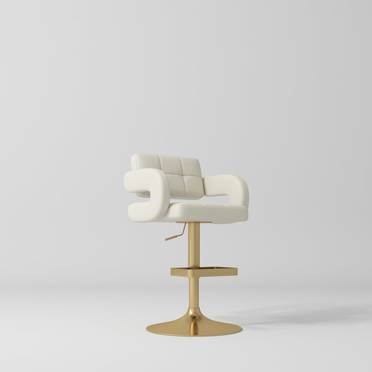 Mirae – sgabello regolabile per salone e reception - Crema