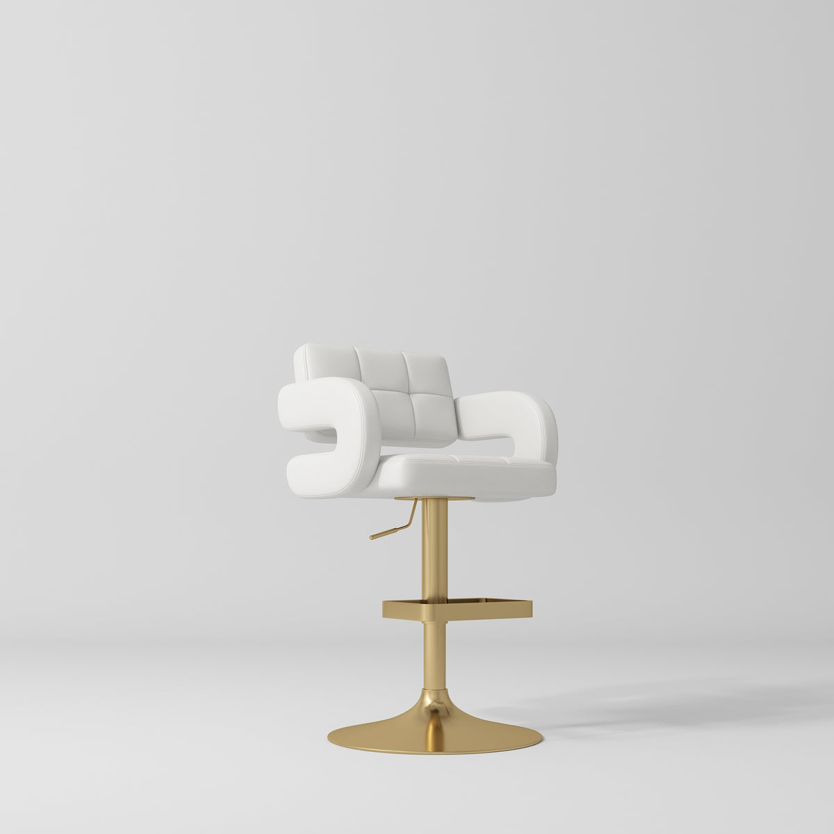 Mirae – hoker regolabile per salone e reception - Bianco