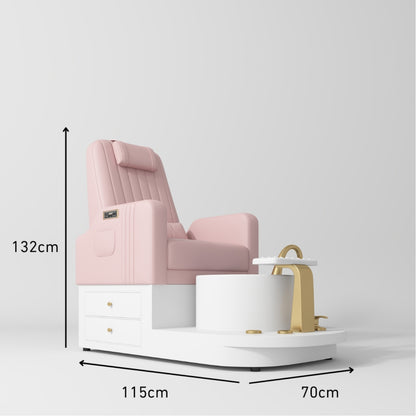 Noémie – luksusowy elektryczny fotel do pedicure z masażem - Różowy