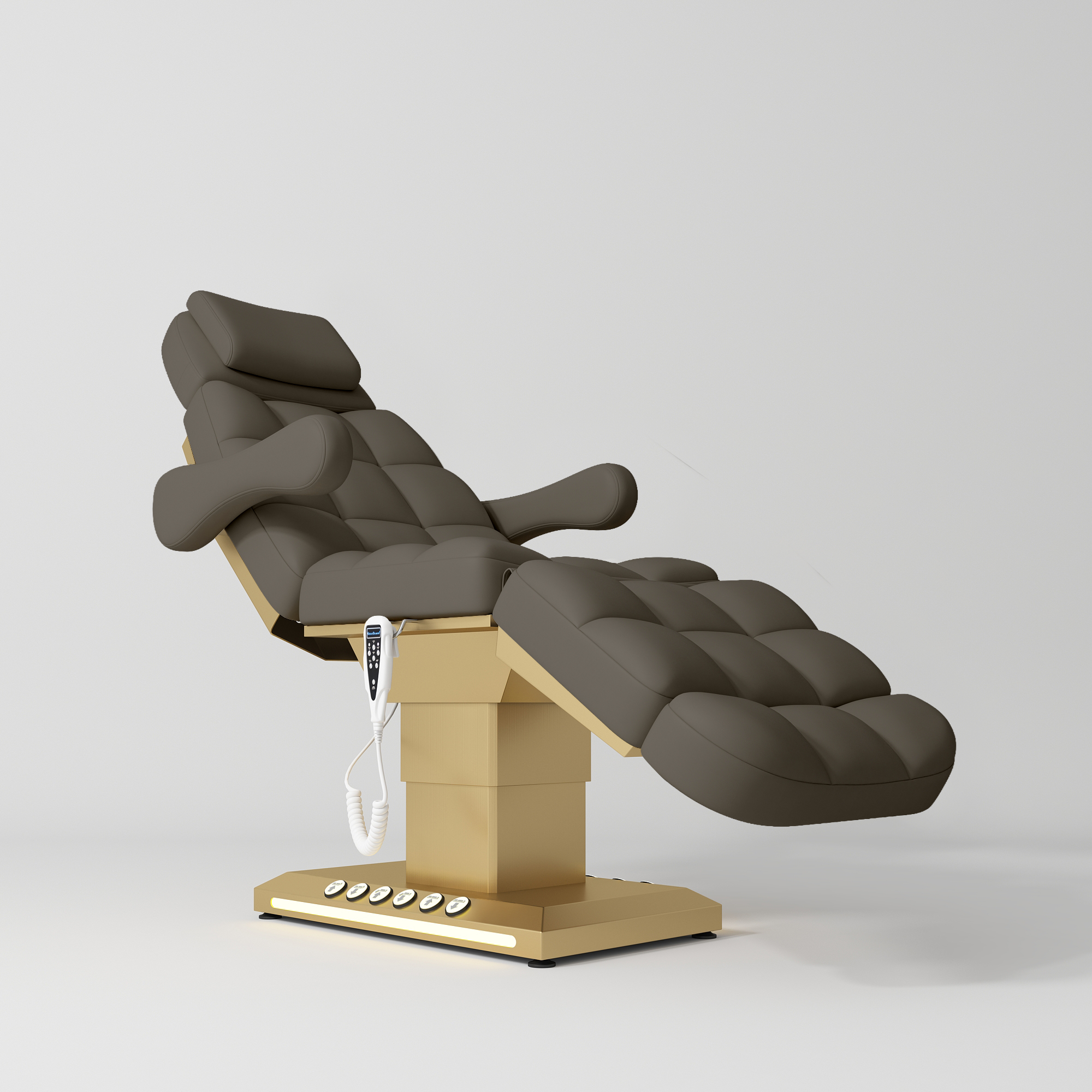 Luksusowe elektryczne łóżko kosmetyczne Orielle wersja B - Czekoladowa Mocha