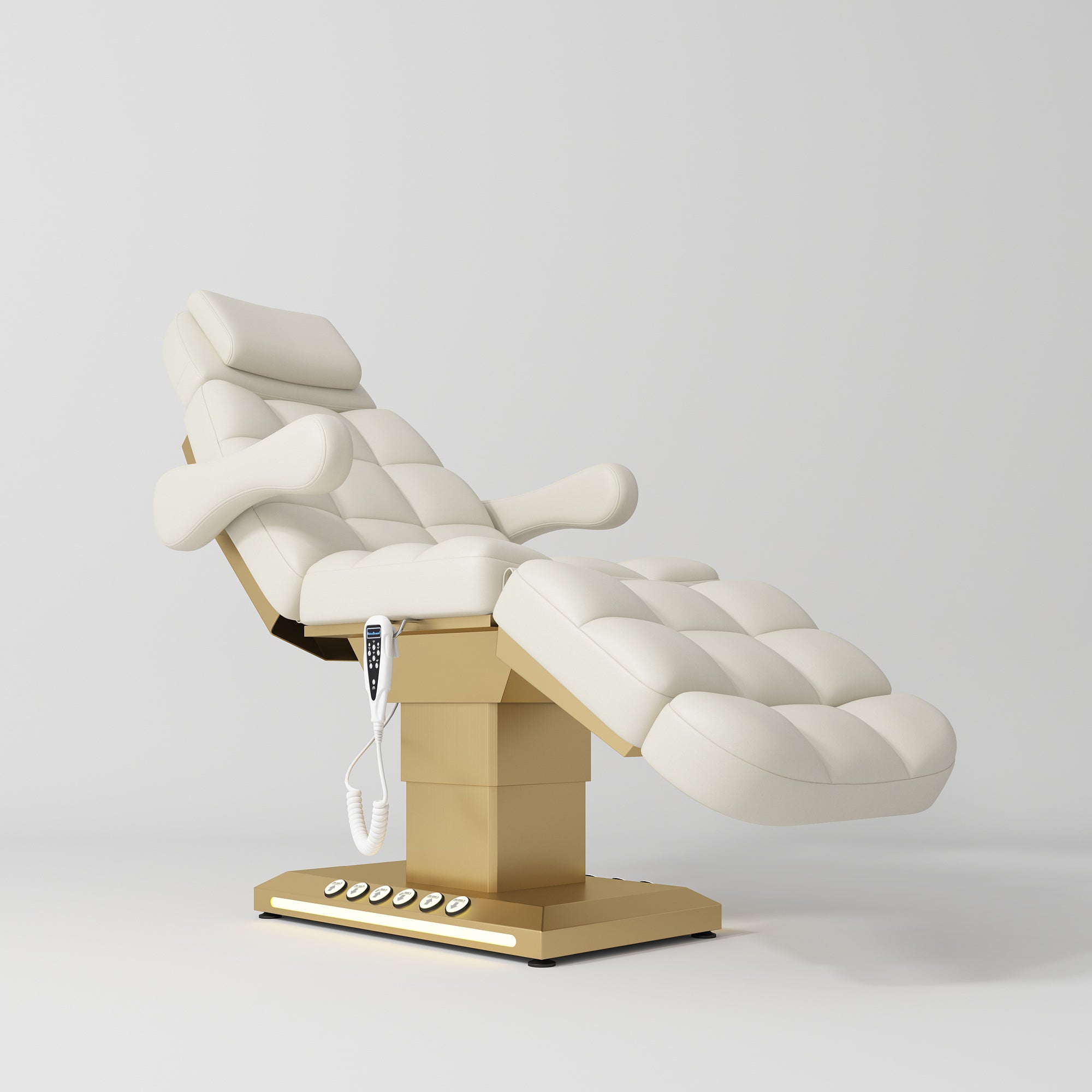 Luksusowe elektryczne łóżko kosmetyczne Orielle wersja B - Kremowy