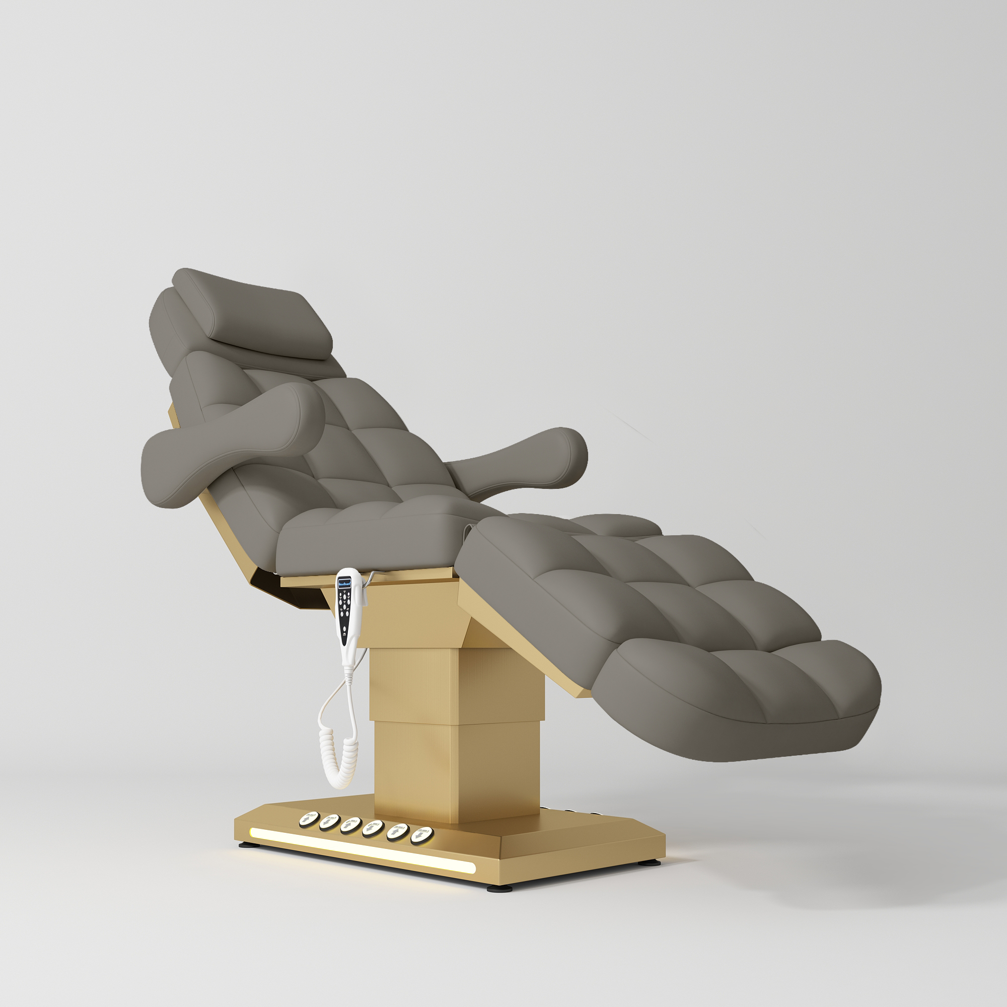 Luksusowe elektryczne łóżko kosmetyczne Orielle wersja B - Głęboki Popiel