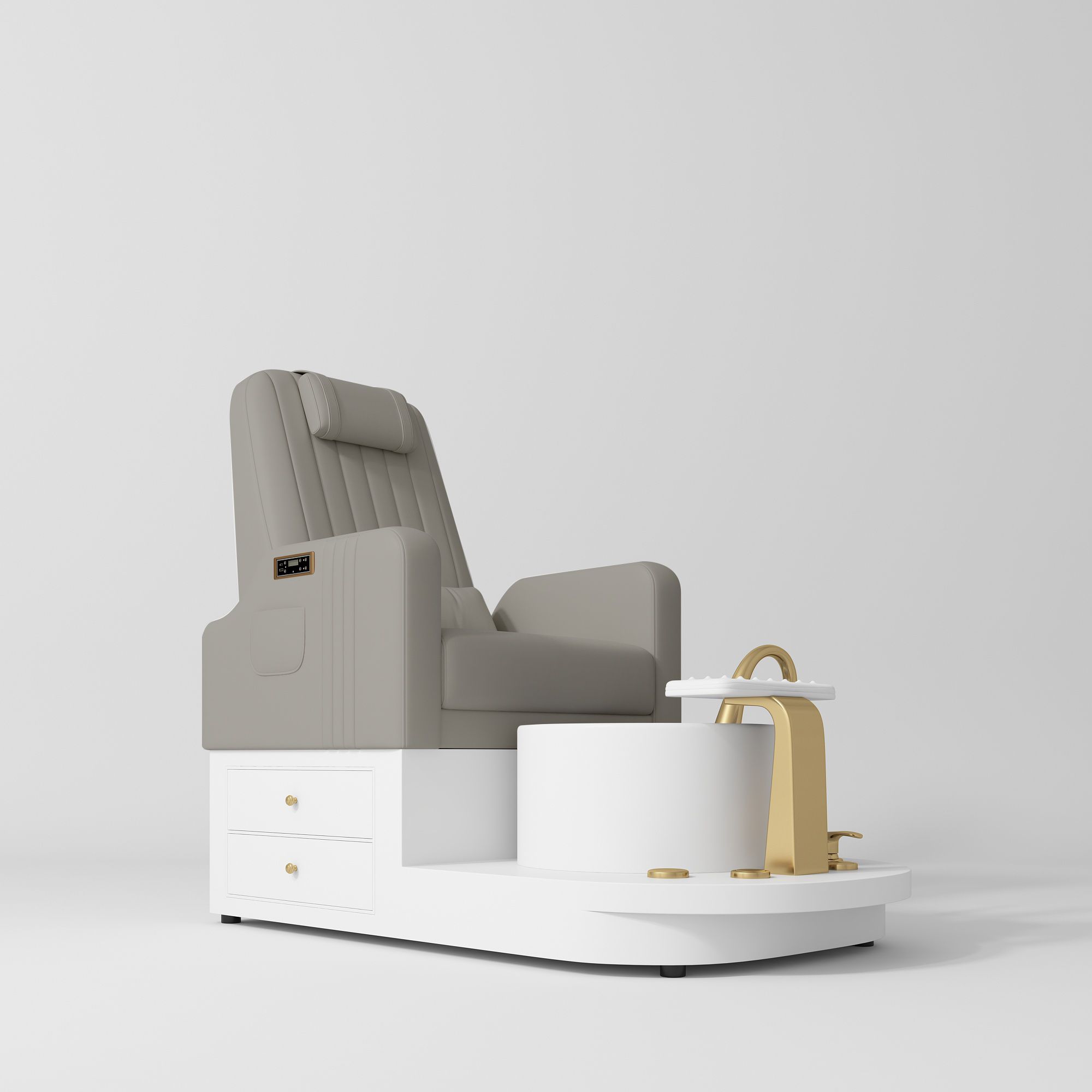 Noémie – luksusowy elektryczny fotel do pedicure z masażem - Perłowy Szarobeż