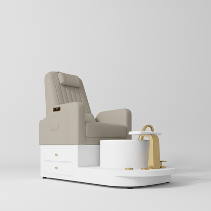 Noémie – luxe elektrische pedicurestoel met massage - Steen Taupe